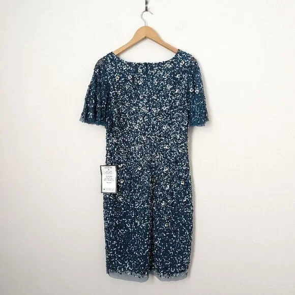 adrianna papell blue beaded short dress Buy Adrianna Papell Blue Papell Studio Beaded Short Dress from Next USA
